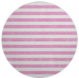 Premium Machine Washable Mayfield AMF528 Pink 8' x 8' Round Rug