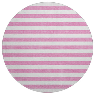 Premium Machine Washable Mayfield AMF528 Pink 8' x 8' Round Rug
