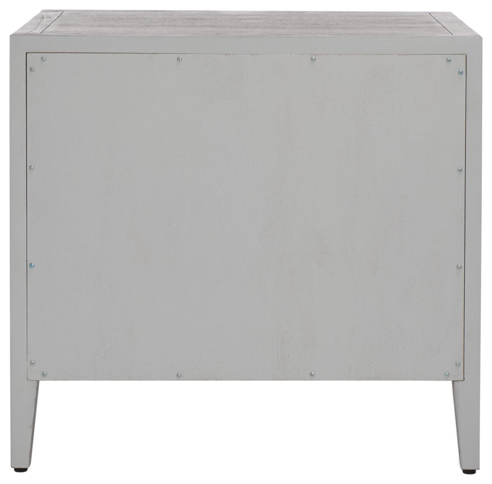 Safavieh Couture Ariella 1 Drawer Wood Nightstand, Light Grey