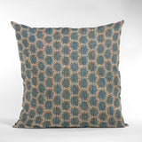 Plutus Blue Eyelashes Dot Luxury Throw Pillow, 22"x22"