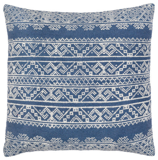 Surya Zendaya Pillow Shell With Down Insert 18"H X 18"W Black