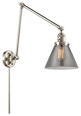 Cone Swing Arm With Switch, Polished Nickel, Plated Smoke, Plated Smoke