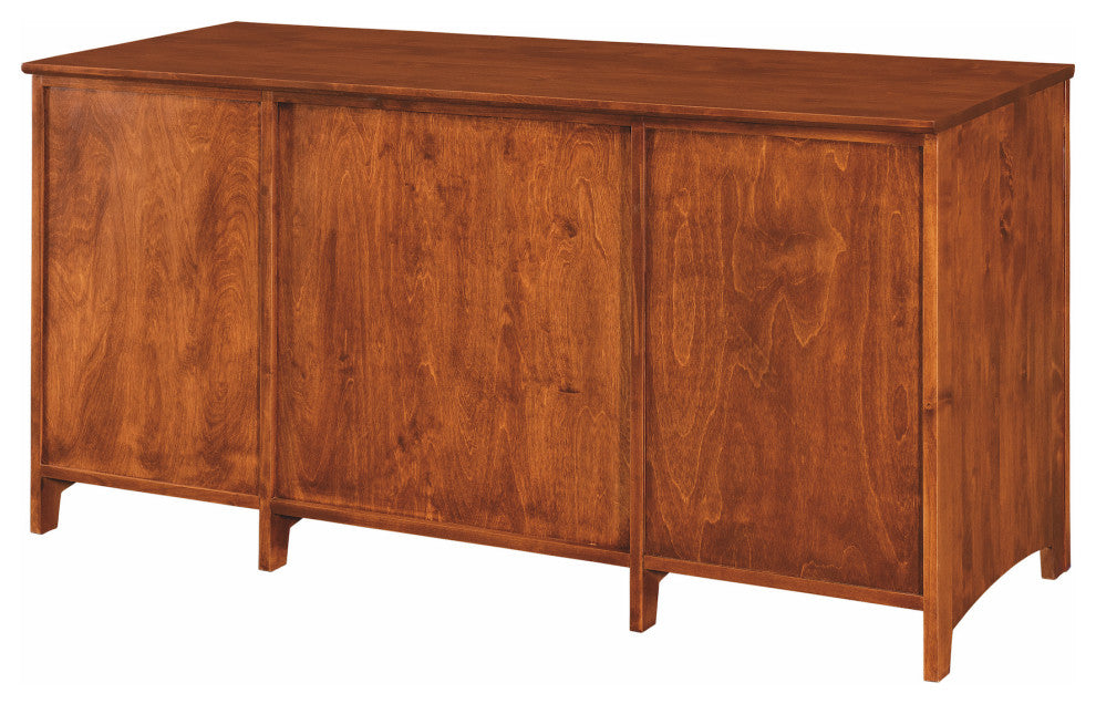 7 Drawer Desk, Warm Cherry