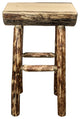 Glacier Country Half Log Bar Stool With Exterior Stain Finish