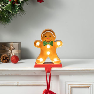 Marquee LED Metal Gingerbread Stocking Hangers, Man