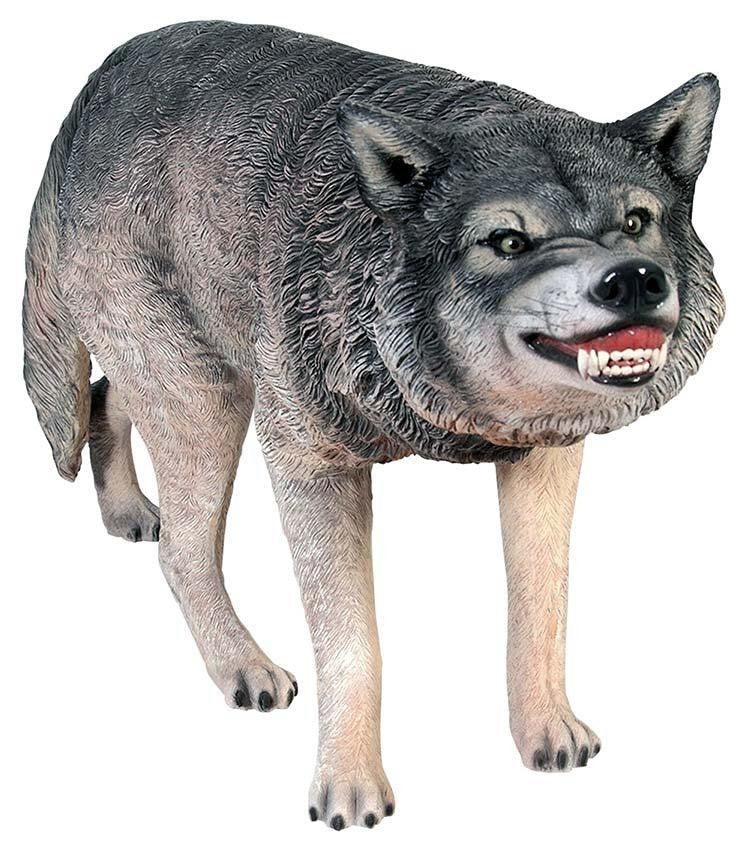 Life-Size Wolf Statue Sculpture