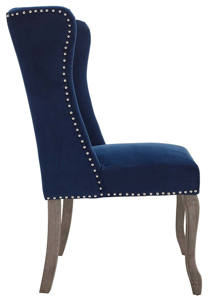 Apprise French Vintage Dining Performance Velvet Side Chair
