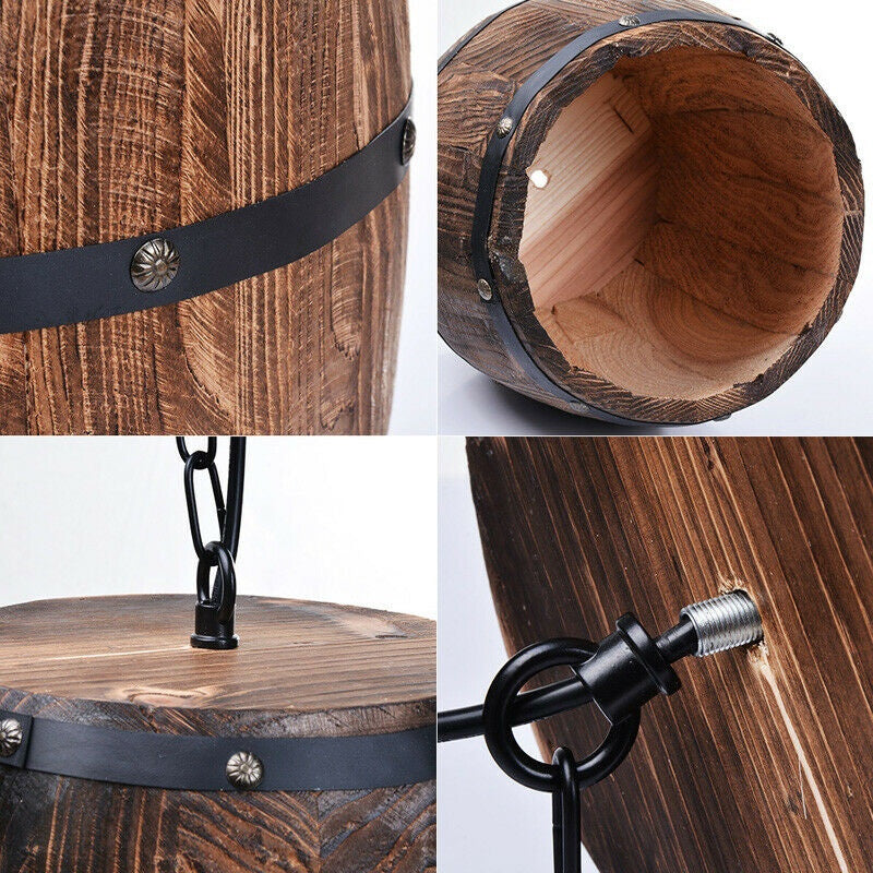 MIRODEMIÂ® Saint-Jean-Cap-Ferrat Wine Barrel Pendant Light for Restaurant, D13