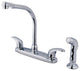 Kingston Brass KB711LLSP 8" Centerset Kitchen Faucet, Polished Chrome