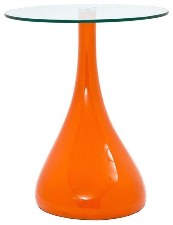 Teardrop Side Table in Orange