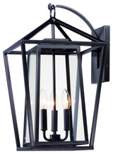 Maxim 3176 Artisan 3 Light 21" Tall Outdoor Wall Sconce - Black / Clear Glass