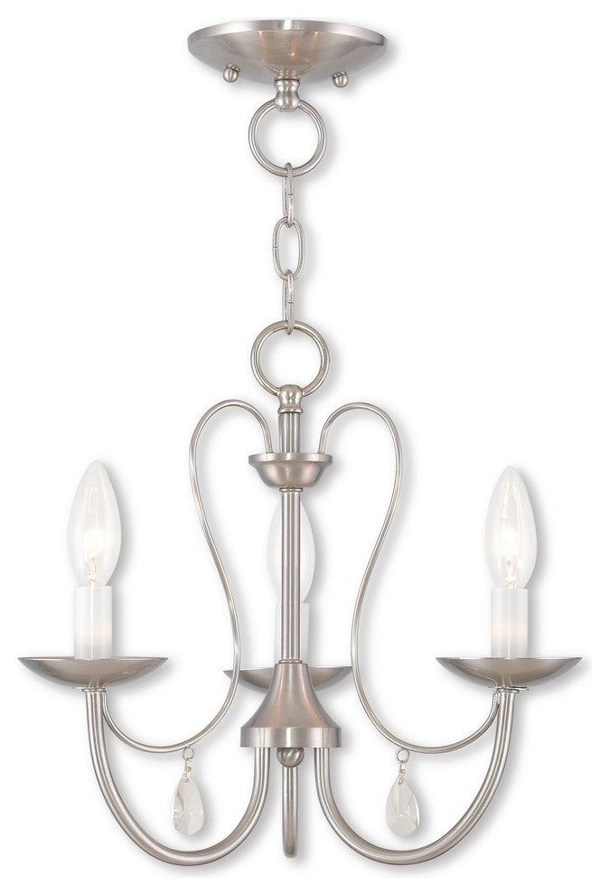 Mirabella 3-Light Chandelier, Brushed Nickel