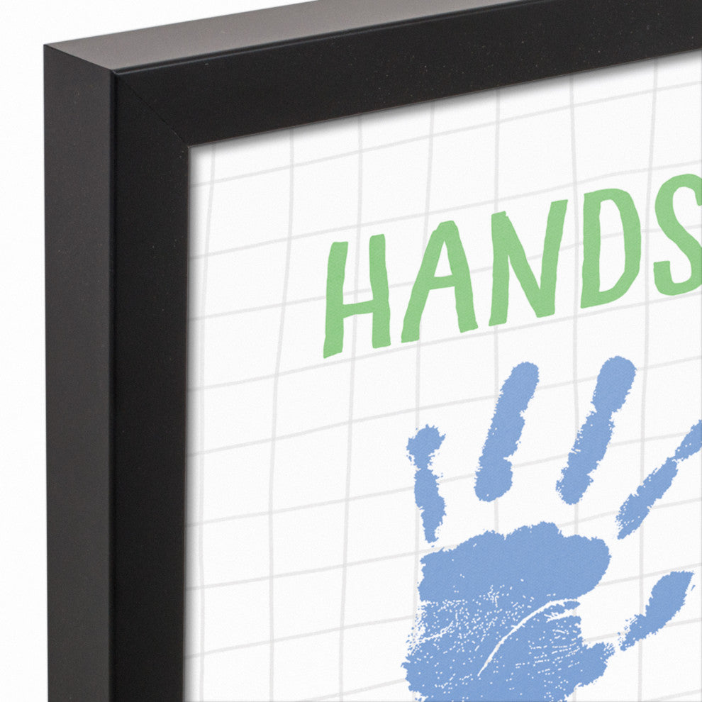 Hands Down Best Dad 12x12 Black Framed Canvas