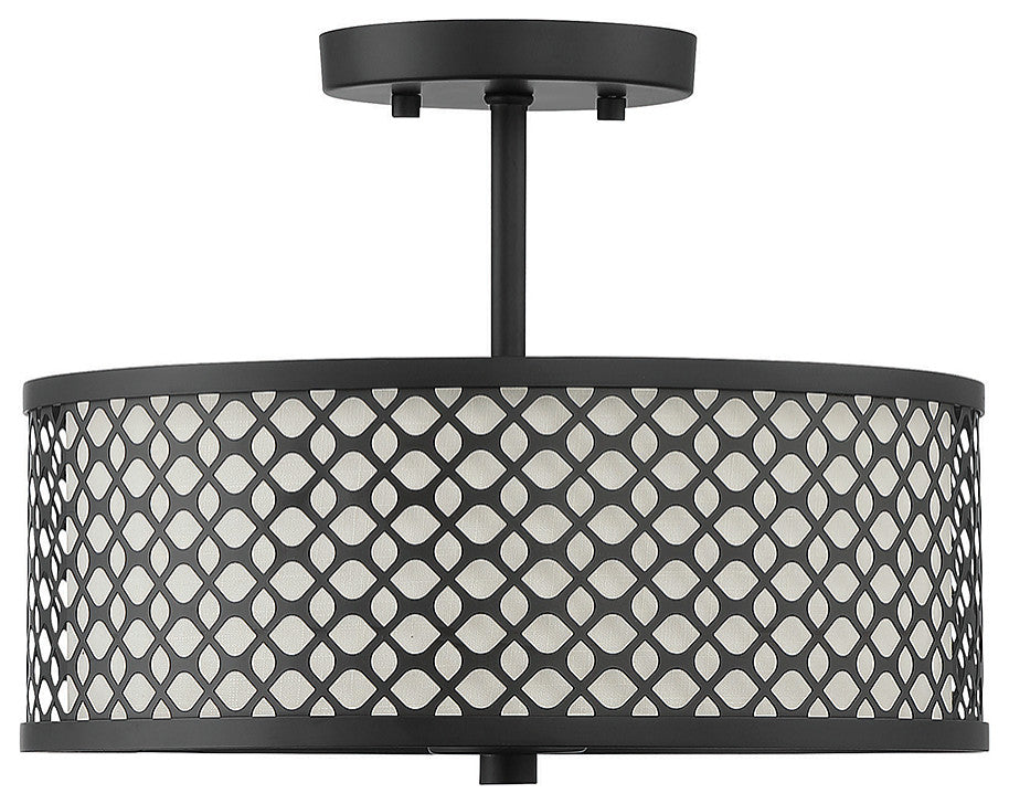 2-Light Ceiling Light, Matte Black
