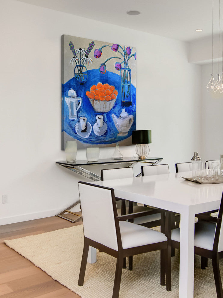 "Time for Tea" Painting Print on Wrapped Canvas, 30"x45"