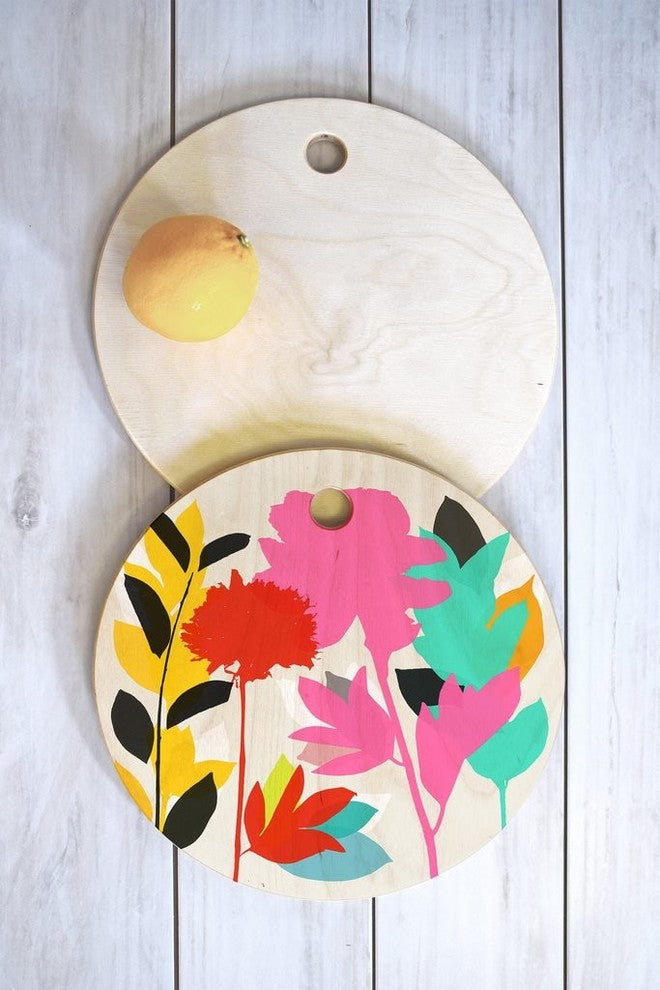 Garima Dhawan Peony 1 Cutting Board Round, 11.5"x11.5"