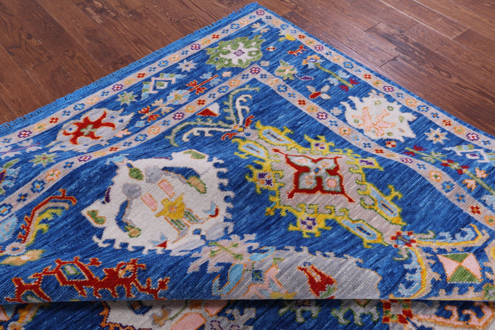 Turkish Oushak Handmade Wool Rug 9' 4" X 12' 2" - Q14940