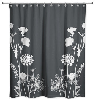 Plant Silhouettes 1 71x74 Shower Curtain