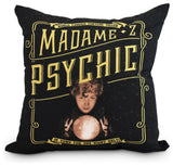 Madame Psychic 20" Gold/Yellow Halloween Print Decorative Throw Pillow