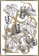 24x35 Intertwined Gold I, Framed Artwork, Gold