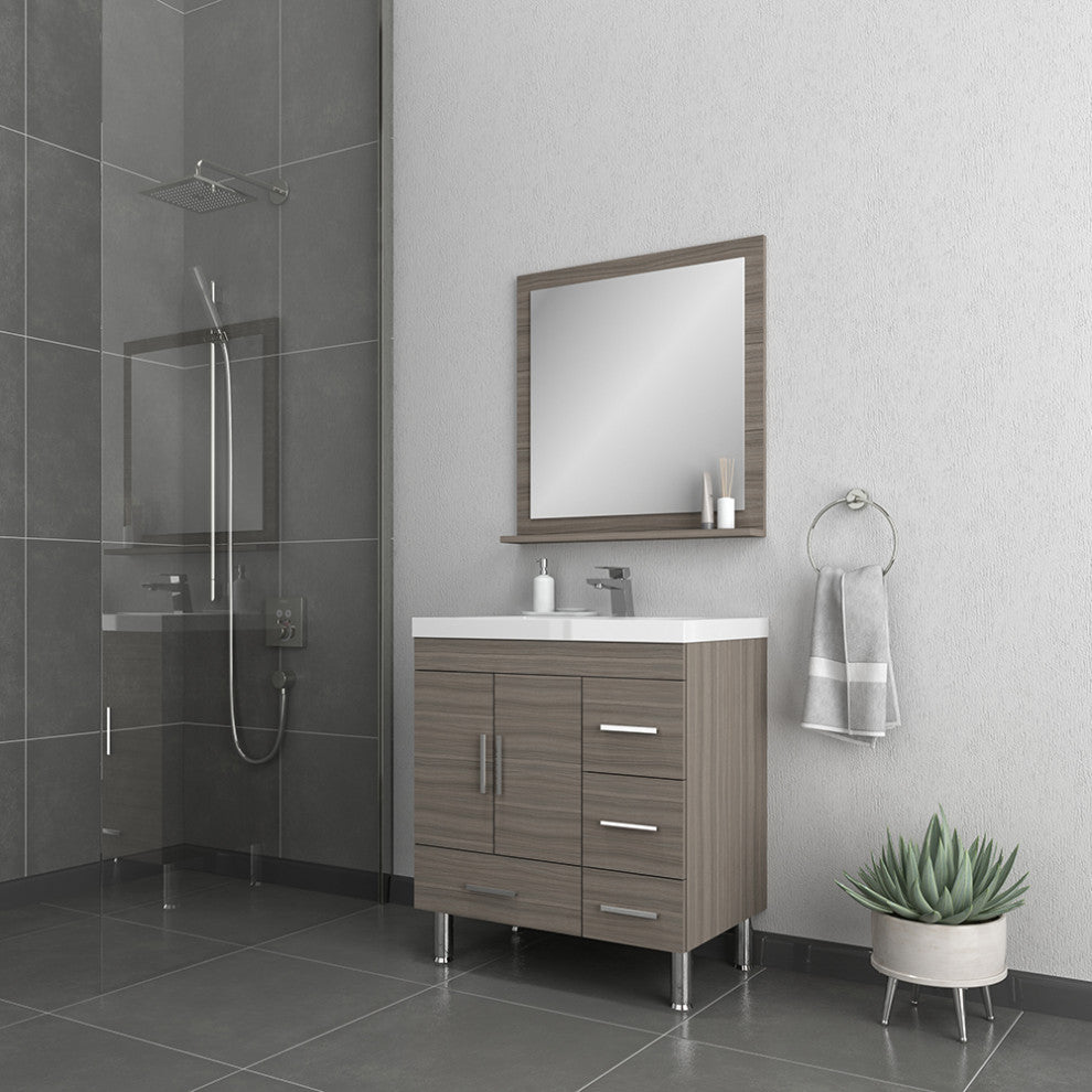 Ripley 30" Modern Bathroom Vanity Set, Gray