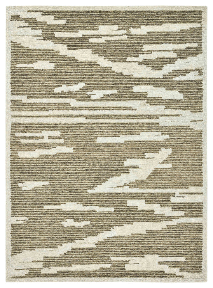 Chicago Turlen Area Rug, Beige, 5' x 8', Geometric