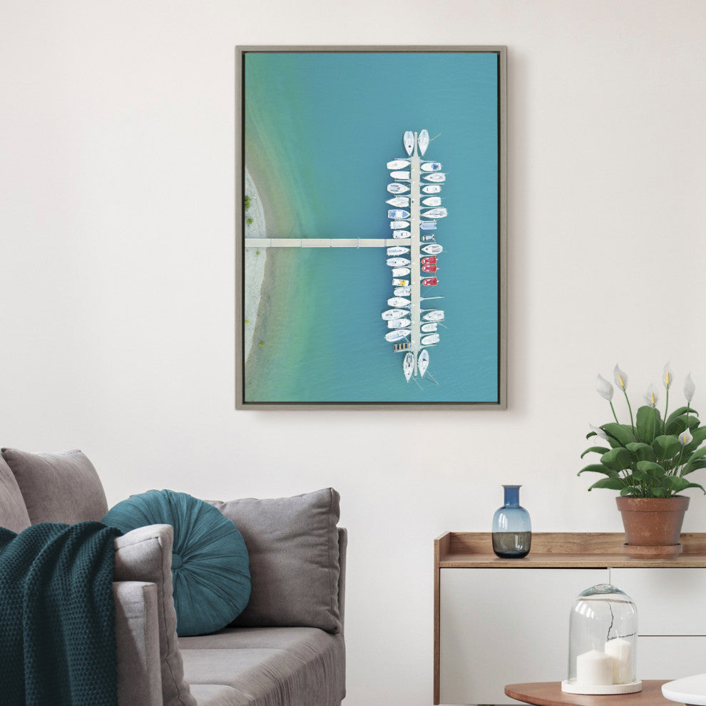 Sylvie Gorges du Verdon 2 Framed Canvas by Rachel Bolgov, Gray 23x33