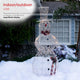 Gold Wire Snowman DÃ©cor with Warm White LED Lights, 28"l X 18"w X 71"h (Extra La