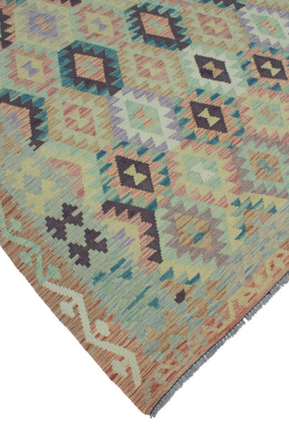 Sun Faded Flatweave Nikoo Gray/Rust Rug, 6'11x9'11