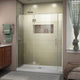 Unidoor-x 60.5-61" Door, Brushed Nickel, Left-wall Bracket