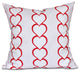 Valentine Print Outdoor Pillow, Red, 20"x20"