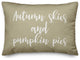 Autumn Skies and Pumpkin Pies Lumbar Pillow, Beige, 14"x20"