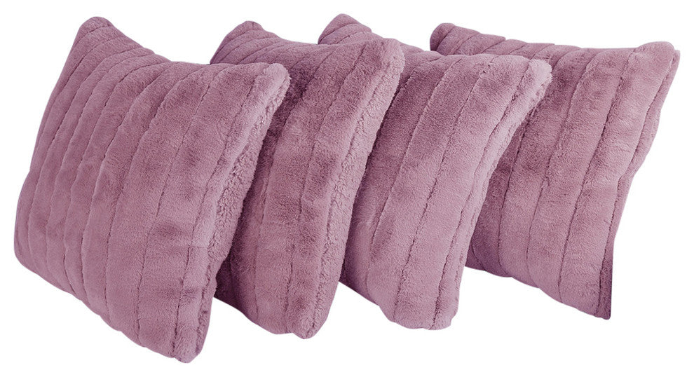 Super Mink Throw Pillow Covers, Set of 4, Polignac, 20''x20''