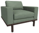 Cantor Leather Chair, Finish Shown: Ebony, Leather Shown: Juniper