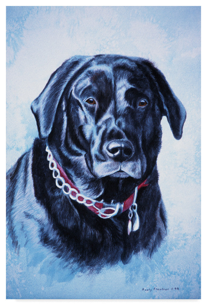 Rusty Frentner 'Black Lab' Canvas Art, 32"x22"