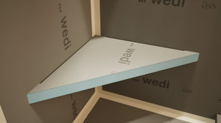The Original™ Floating Corner Shower Bench Kit with Wedi Building Boards, 32