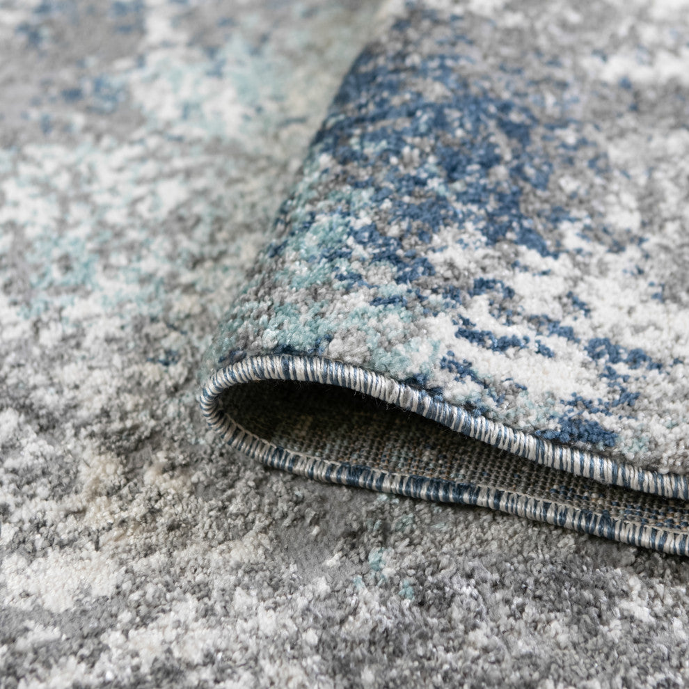 Yasmin Deva Area Rug, Blue, 5'3" x 7'3", Abstract