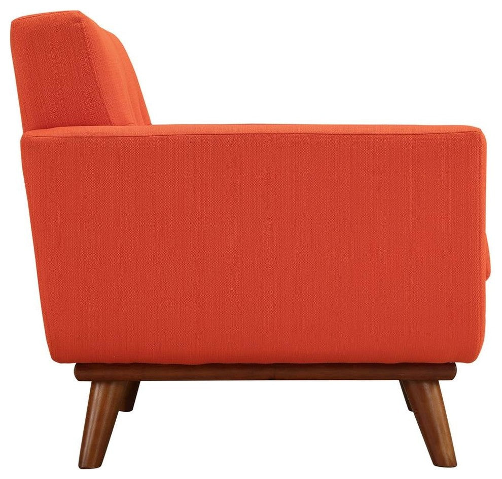 Modway 2-Piece Engage Armchair and Loveseat Set, Atomic Red