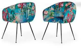 Roxann Dining Chair, Multi-colored, Velvet