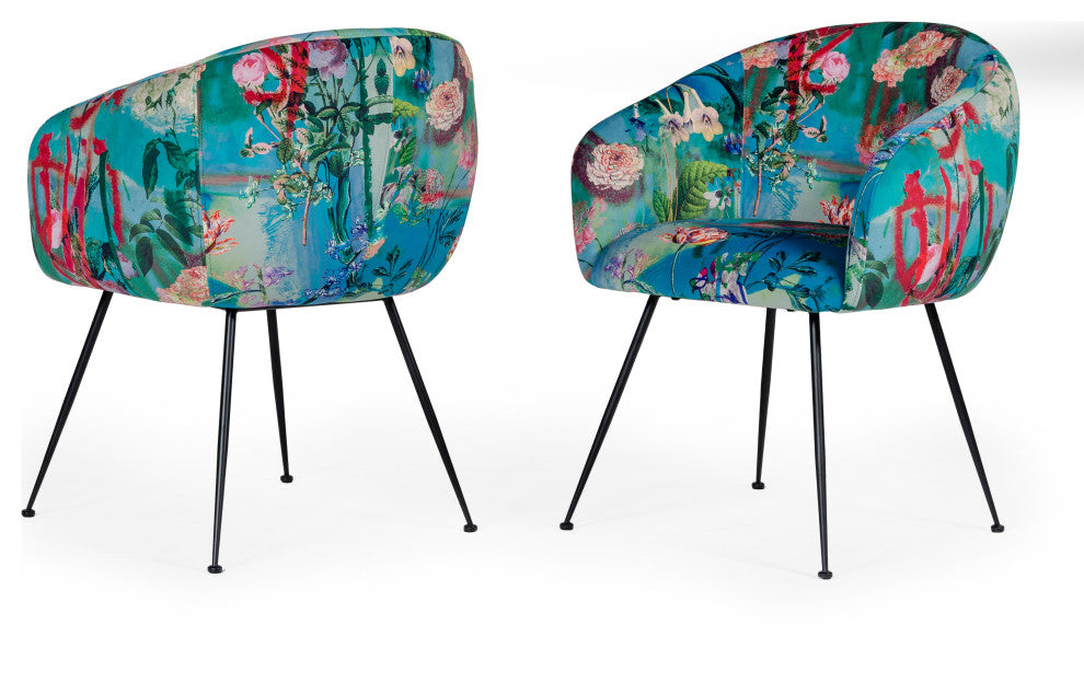 Roxann Dining Chair, Multi-colored, Velvet