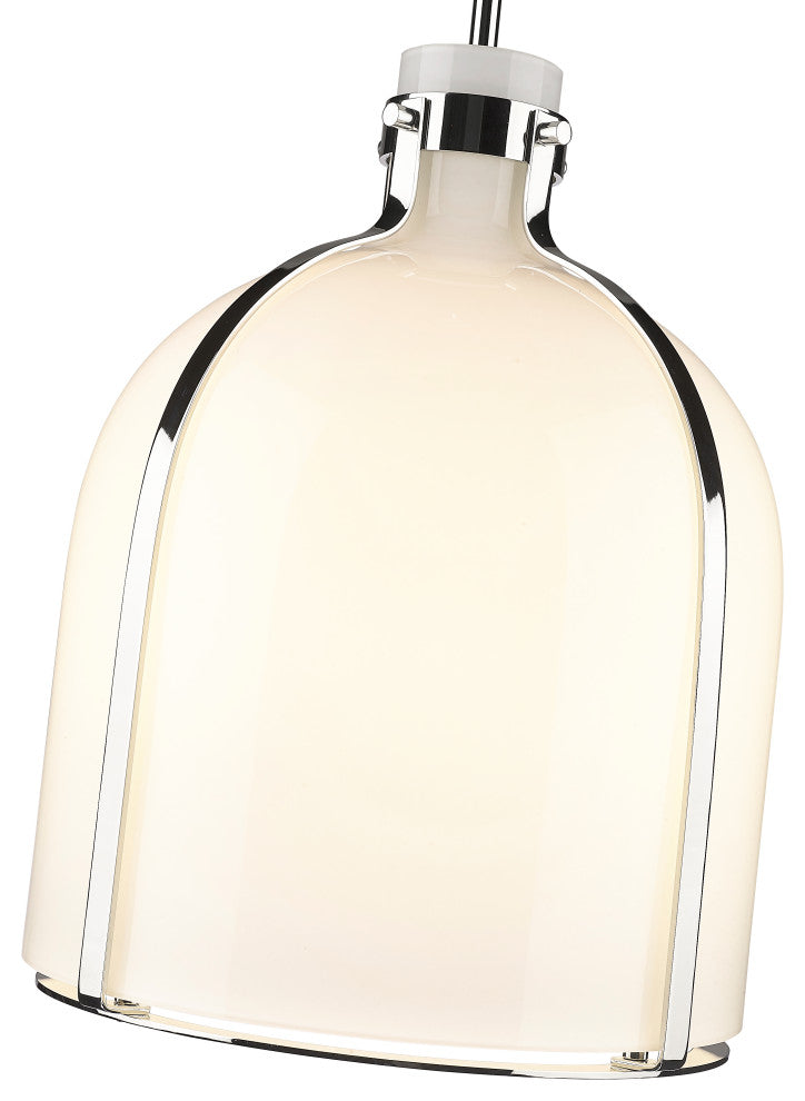 Zlite 818-12PN 1-Light Pendant, White Opal