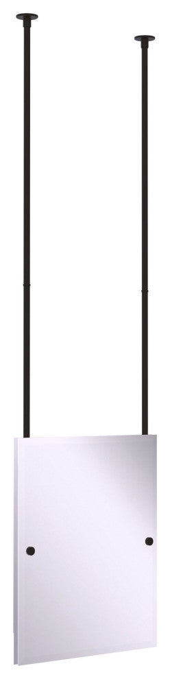 Frameless Rectangle Ceiling Hung Mirror, Oil Rubbed Bronze