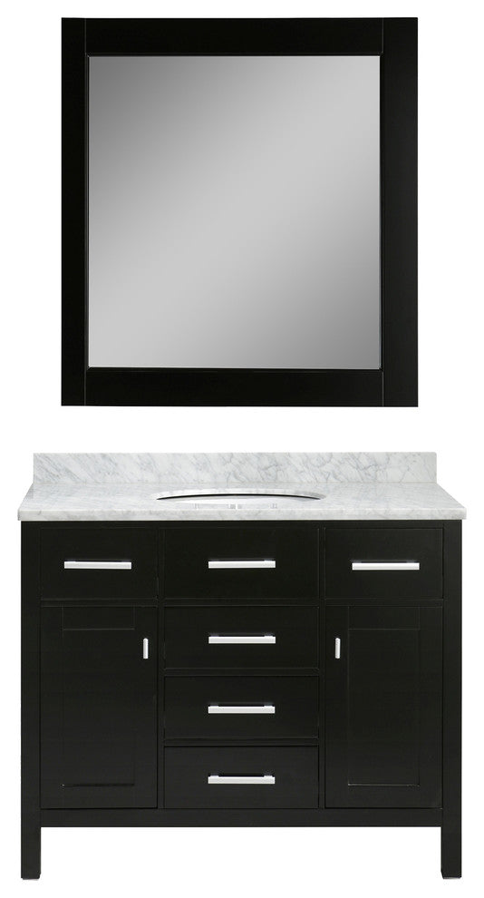 London 42" Single Sink Vanity Set, Espresso