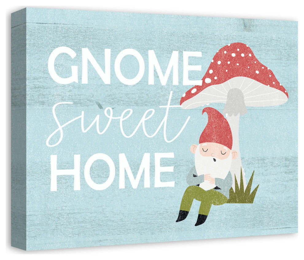 Gnome Sweet Home 4 16x20 Canvas Wall Art