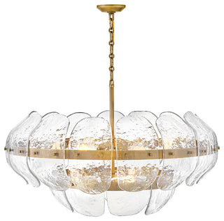 Fredrick Ramond Lillia Large Drum Chandelier, Heritage Brass