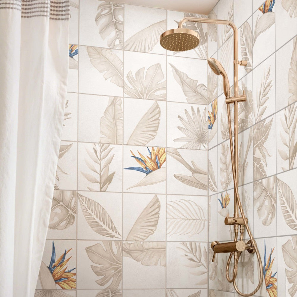 Nusa Botanic Taupe Porcelain Floor and Wall Tile Sample