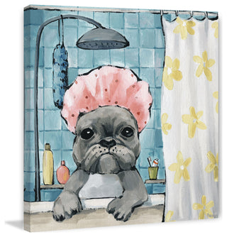 "Let's Get Shower" Painting Print on Wrapped Canvas, 48"x48"