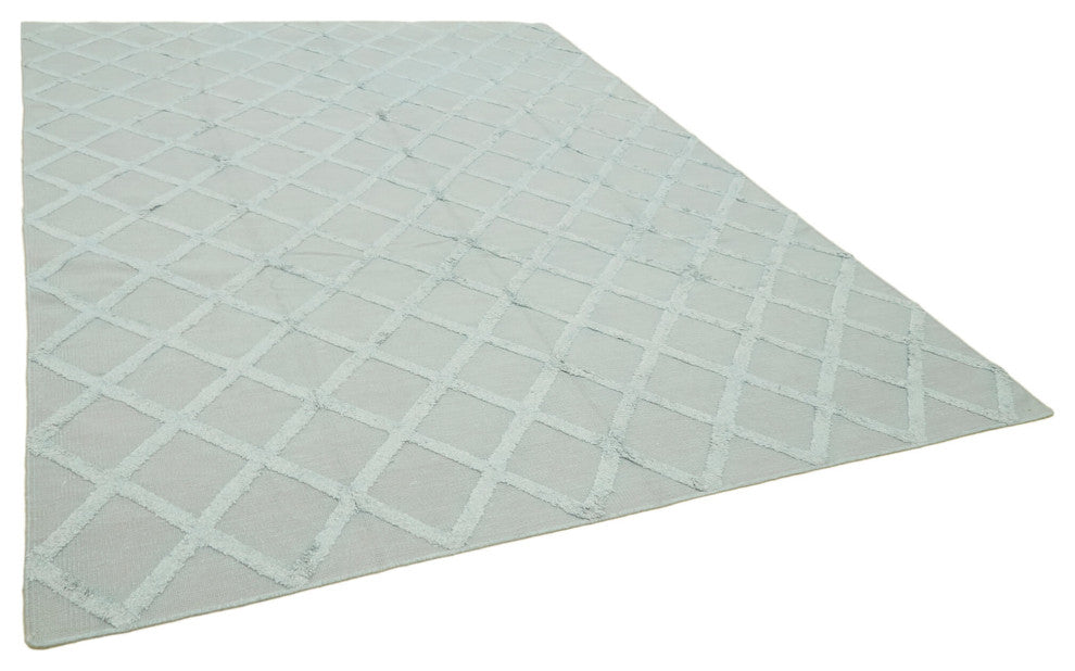 Rug N Carpet - Hand-knotted Modern Design 8' 1'' x 10' Wool Flatweave Kilim Rug