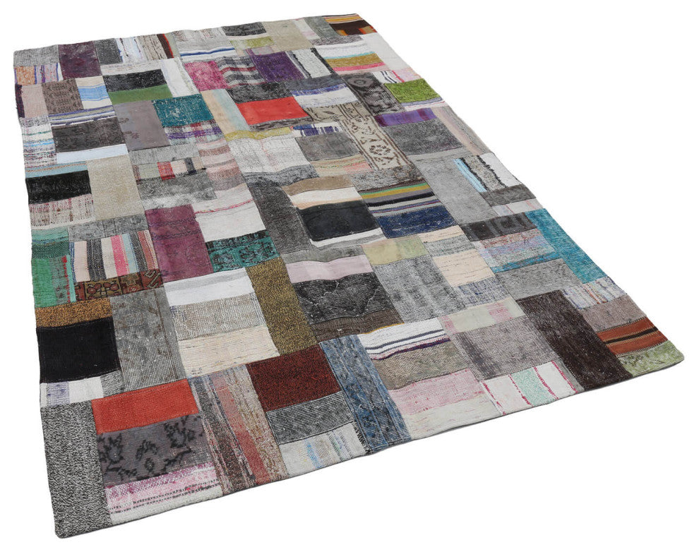 Rug N Carpet - Handmade Oriental 5' 7'' x 7' 10'' Vintage Patchwork Kilim Rug