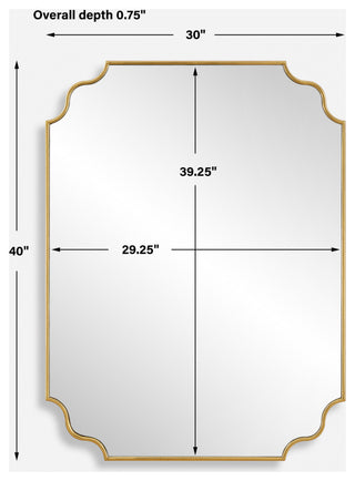 Uttermost 09987 Lennyn 30" W x 40" H Specialty Framed Bathroom - Gold